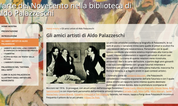 L’arte del Novecento nella biblioteca di Aldo Palazzeschi. Disponibile la mostra virtuale.